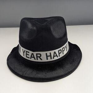 NWY Black Fedora "Happy New Year" Party Hats